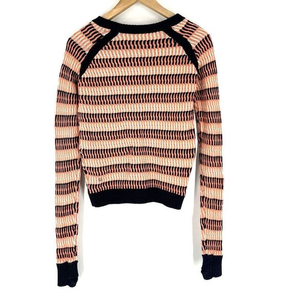 Lululemon Sweater Size 6 Womens Pink Devi Crew Knit Cotton Thumbholes Raglan - Picture 5 of 8